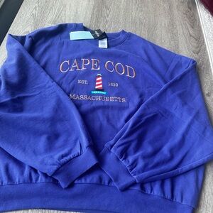 Cape Cod Purple Crewneck Sweater
